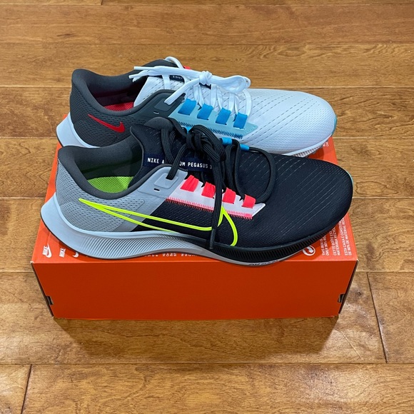 Nike Air Zoom Pegasus 38 LE Greedy Sneakers DJ3128-001 Black Volt Men's Multi - Picture 1 of 5